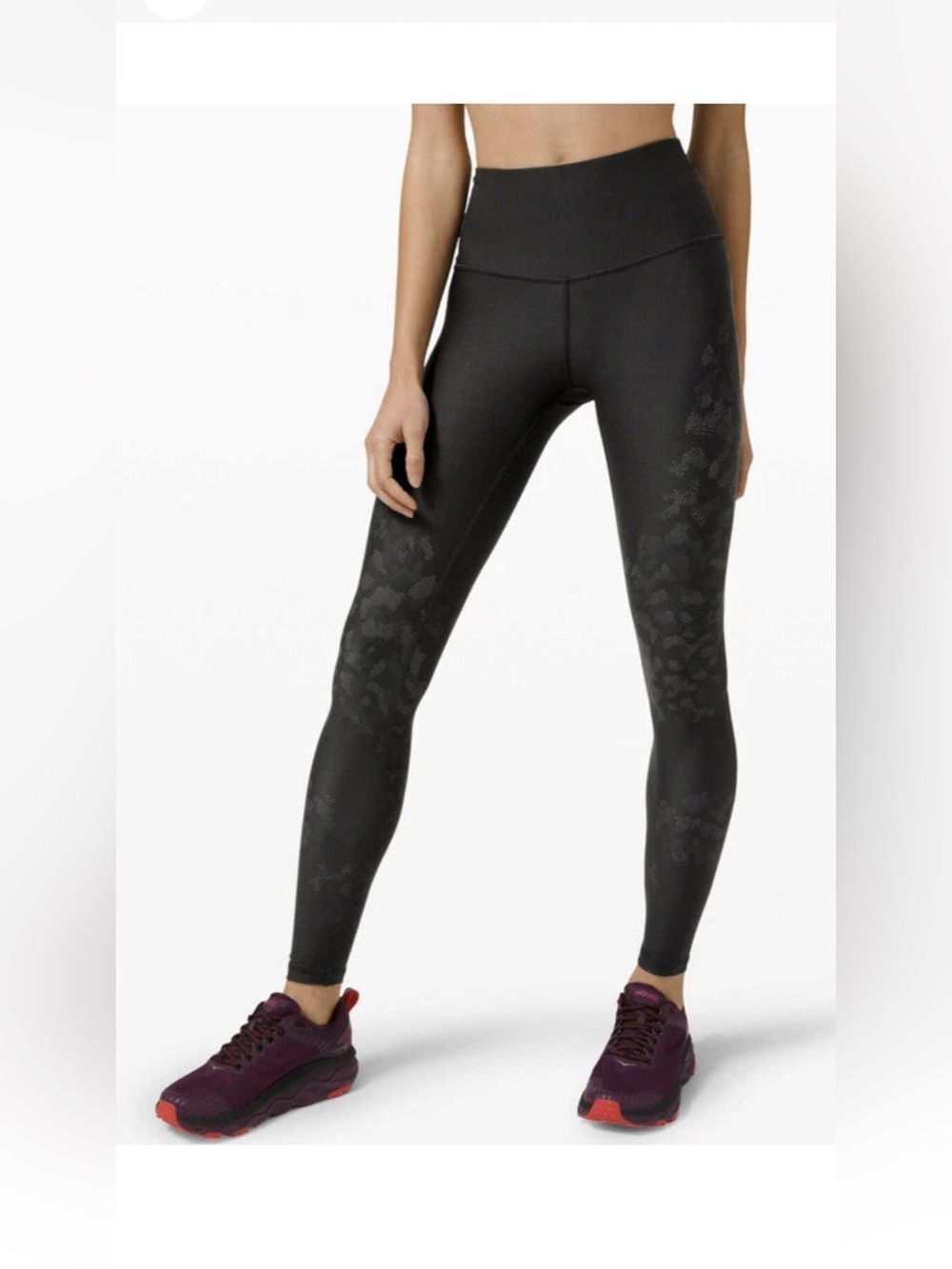 Lululemon Black Mapped Out mid-Rise Tight Athletic Leggings